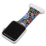 Maxbell Nurse Brooch Pin Silicone Band Watch Strap Fit for iWatch 4 5 6 C 42 or 44mm