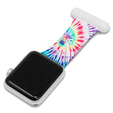 Maxbell Nurse Brooch Pin Silicone Band Watch Strap Fit for iWatch 4 5 6 F 42 or 44mm