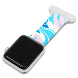 Maxbell Nurse Brooch Pin Silicone Band Watch Strap Fit for iWatch 4 5 6 G 42 or 44mm
