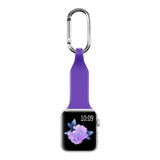 Maxbell Nurse Carabiner Silicone Band Strap Fit for iWatch 4 5 6 Purple 42 or 44mm