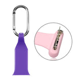 Maxbell Nurse Carabiner Silicone Band Strap Fit for iWatch 4 5 6 Purple 42 or 44mm