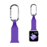Maxbell Nurse Carabiner Silicone Band Strap Fit for iWatch 4 5 6 Purple 42 or 44mm
