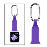 Maxbell Nurse Carabiner Silicone Band Strap Fit for iWatch 4 5 6 Purple 42 or 44mm