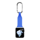 Maxbell Nurse Carabiner Silicone Band Strap Fit for iWatch 4 5 6 Blue 42 or 44mm