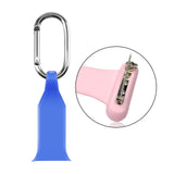 Maxbell Nurse Carabiner Silicone Band Strap Fit for iWatch 4 5 6 Blue 42 or 44mm