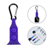 Maxbell Nurse Carabiner Silicone Band Strap Fits for iWatch Purple 38 or 40mm