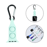 Maxbell Nurse Carabiner Silicone Band Strap Fits for iWatch Light Green 38 40mm