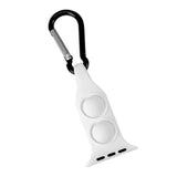 Maxbell Nurse Carabiner Silicone Band Strap Fits for iWatch White 38 or 40mm
