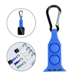 Maxbell Nurse Carabiner Silicone Band Strap Fits for iWatch Blue 42 or 44mm