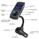 Maxbell LCD FM Transmitter Car MP3 Player Support TF Card for Phone w/Mic AUX Port