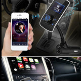 Maxbell LCD FM Transmitter Car MP3 Player Support TF Card for Phone w/Mic AUX Port