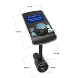 Maxbell LCD FM Transmitter Car MP3 Player Support TF Card for Phone w/Mic AUX Port