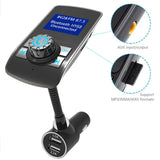Maxbell LCD FM Transmitter Car MP3 Player Support TF Card for Phone w/Mic AUX Port