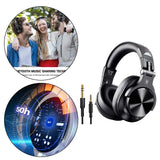 Maxbell A70 DJ Bluetooth Headphone Wireless Headsets for Studio Monitor Black