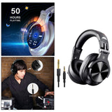 Maxbell A70 DJ Bluetooth Headphone Wireless Headsets for Studio Monitor Black