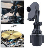 Maxbell Qi 15W Car Charger Mount for iPhone 3-6.8Inch Mobile Phones Dashboard GPS