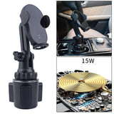Maxbell Qi 15W Car Charger Mount for iPhone 3-6.8Inch Mobile Phones Dashboard GPS