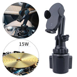 Maxbell Qi 15W Car Charger Mount for iPhone 3-6.8Inch Mobile Phones Dashboard GPS