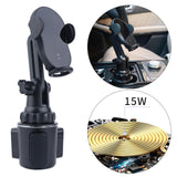 Maxbell Qi 15W Car Charger Mount for iPhone 3-6.8Inch Mobile Phones Dashboard GPS
