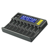 Maxbell LII-S8 8 Slots Smart Lithium NiMH Battery Charger for 26650 21700 AA AAA EU