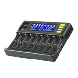 Maxbell LII-S8 8 Slots Smart Lithium NiMH Battery Charger for 26650 21700 AA AAA EU