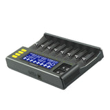 Maxbell LII-S8 8 Slots Smart Lithium NiMH Battery Charger for 26650 21700 AA AAA EU