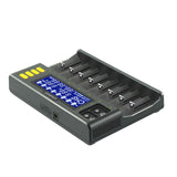 Maxbell LII-S8 8 Slots Smart Lithium NiMH Battery Charger for 26650 21700 AA AAA EU