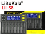 Maxbell LII-S8 8 Slots Smart Lithium NiMH Battery Charger for 26650 21700 AA AAA EU