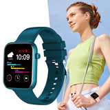 Maxbell Touch Smart Watch Bluetooth Sleep Tracking Digital Smartwatch for Men Women Blue