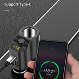 Maxbell Car Charger Adapter FM Transmitter Cigarette Lighter with Digital Display