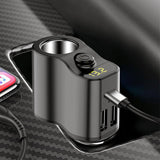 Maxbell Car Charger Adapter FM Transmitter Cigarette Lighter with Digital Display