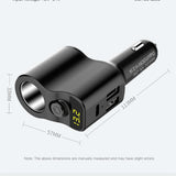 Maxbell Car Charger Adapter FM Transmitter Cigarette Lighter with Digital Display