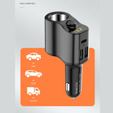 Maxbell Car Charger Adapter FM Transmitter Cigarette Lighter with Digital Display