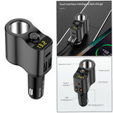 Maxbell Car Charger Adapter FM Transmitter Cigarette Lighter with Digital Display