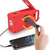 Maxbell Emergency Solar Hand Crank Radio Portable Power Bank USB Charger SOS Alarm