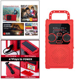 Maxbell Emergency Solar Hand Crank Radio Portable Power Bank USB Charger SOS Alarm