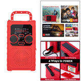 Maxbell Emergency Solar Hand Crank Radio Portable Power Bank USB Charger SOS Alarm