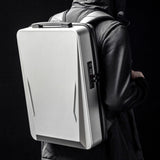 17.3-Inch Hard Shell Laptop Backpack Waterproof Gaming Laptop Bag Men Silver