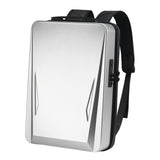 17.3-Inch Hard Shell Laptop Backpack Waterproof Gaming Laptop Bag Men Silver