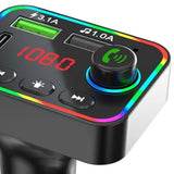 Maxbell Quick 3.1 Car Charger Adapter FM Transmitter Dual USB Port Digital Display