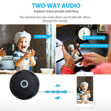 Maxbell Panoramic Wireless IP Camera Support SD Card 1080P HD for Elder Baby US Plug
