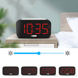 Maxbell Digital Alarm Clock Wake up Easy Night Light Large Digital LED Display