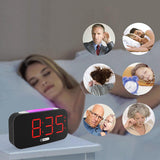 Maxbell Digital Alarm Clock Wake up Easy Night Light Large Digital LED Display