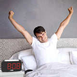 Maxbell Digital Alarm Clock Wake up Easy Night Light Large Digital LED Display