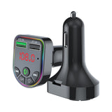 Maxbell Car Charger Bluetooth FM Transmitter Fast Charge 7 RGB Backlit Music Player