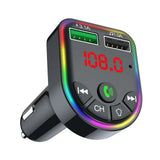 Maxbell Car Charger Bluetooth FM Transmitter Fast Charge 7 RGB Backlit Music Player