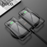 Maxbell 2 in 1 Qi Wireless Charger Pad Fast Dual Charge for Smart Phones Black
