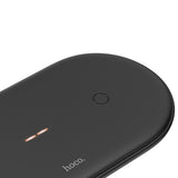 Maxbell 2 in 1 Qi Wireless Charger Pad Fast Dual Charge for Smart Phones Black