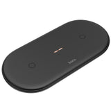Maxbell 2 in 1 Qi Wireless Charger Pad Fast Dual Charge for Smart Phones Black