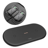 Maxbell 2 in 1 Qi Wireless Charger Pad Fast Dual Charge for Smart Phones Black
